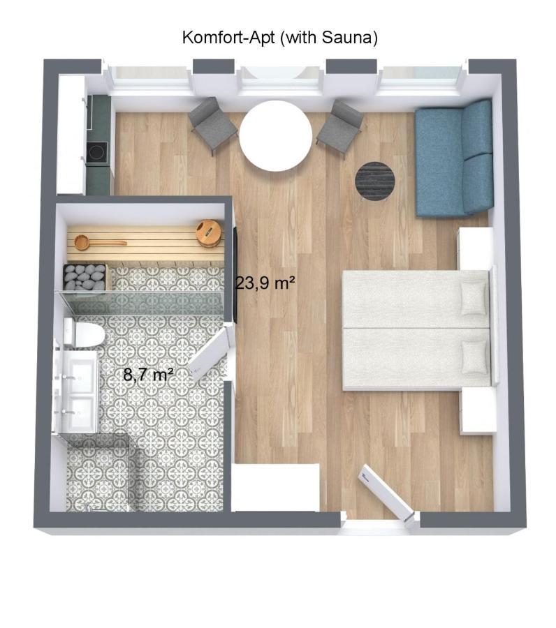 Zollikof Aparts - Sauna & Studioapartments Leipzig Kamer foto